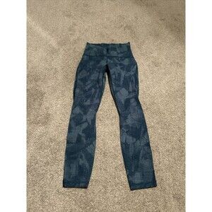 Lululemon Speed Up Tight Leggings in Illusion Tidal Teal Bermuda Teal‎ Size 4